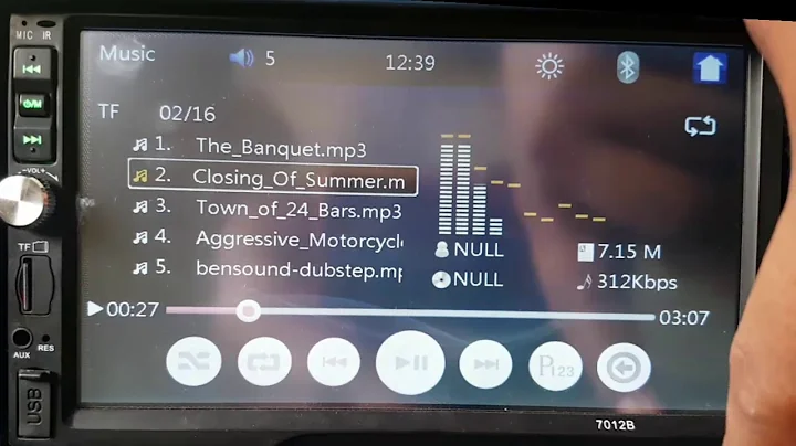 Head Unit : How to playing Mp3 music in Double din 7012B