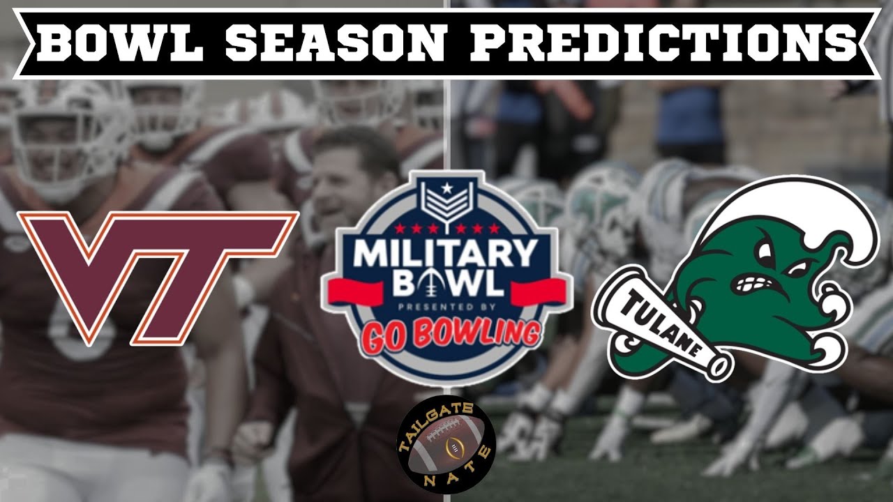 Virginia Tech vs Tulane Military Bowl Game Prediction 2023 College