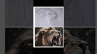 Lion roaring 🦁|Lion roaring art 🎨|Lion drawing|Pencil sketch|simple drawing
