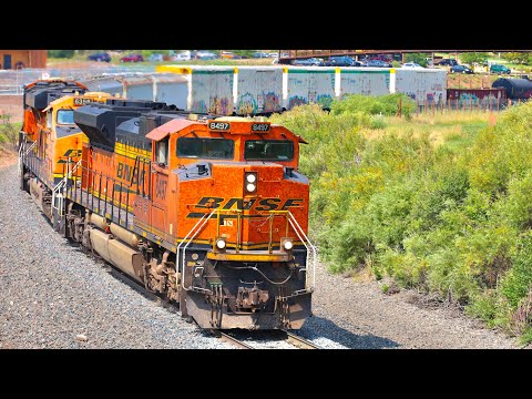 BNSF 8497 Leads H-DENAMS through Palmer Lake!