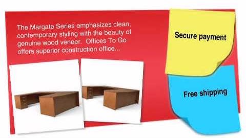 Offices To Go Ventnor Bow Front Corner Extension w/Extended Corner Credenza Workstation - VFT5 - ...