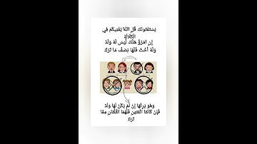 #تفصيل آية الكلالة سورة النساء الآية 176
