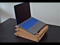 Handmade cardboard laptop stand