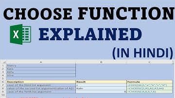 How to use the Choose Formula in Excel in Hindi | Excel CHOOSE Function Explained in Easy Way.
