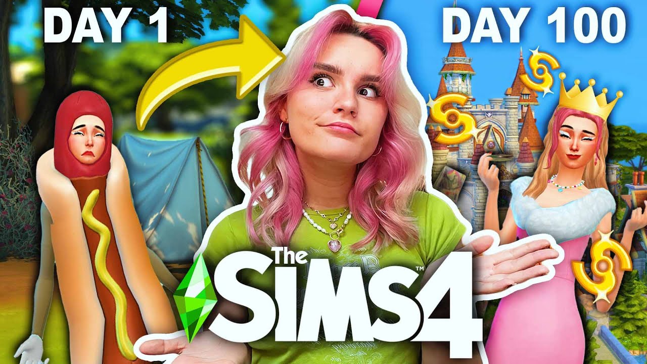 I played 100 DAYS in the sims 4 - YouTube