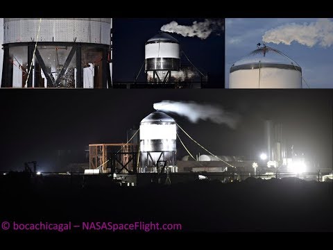SpaceX Boca Chica - Starship SN2 Test Tank Cryo Test