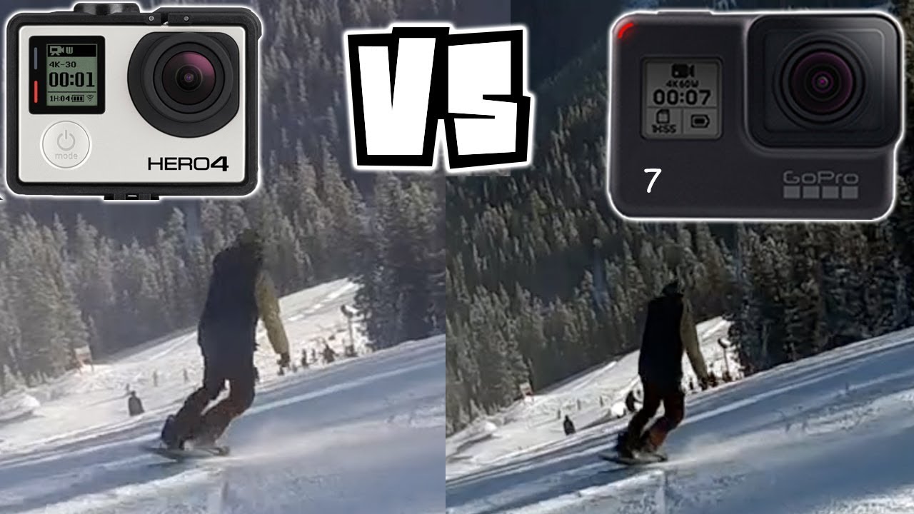 Gopro 7 Vs Hero 4 Stability Test On Snow Black Vs Silver Youtube