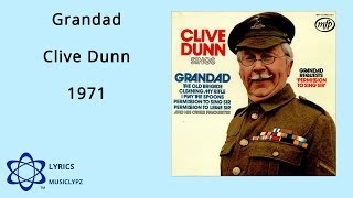 Grandad - Clive Dunn 1971 HQ Lyrics MusiClypz chords