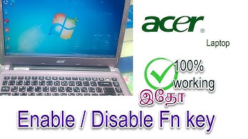 Fn enable disable in acer laptop in TAMIL|acer laptop fn key always on|acer laptop fn problem tami
