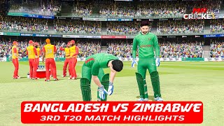 BANGLADESH VS ZIMBABWE 3RD T20 MATCH HIGHLIGHTS || ZIMBABWE TOUR OF BANGLADESH2024 || MR CRICKET