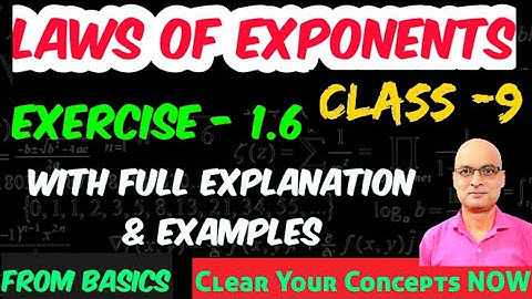 Laws of Exponent for Real Number | Class - 9 | Exercise - 1.6 | MATHS | NCERT | CBSE |