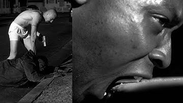 American History X. Mouth on the curb.