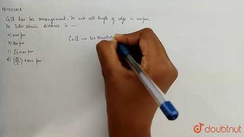 CsCl has bcc arrangement, its unit cell edge length is 400pm, its | Class 12 Chemistry | Doubtnut