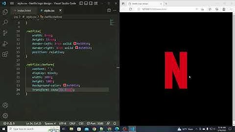 ASMR Programming - Netflix Logo Design using HTML & CSS | No Talking