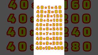 Table of 40 Easy 😍 | 40 ka pahada for Kids 👶 | Learn Maths Fast #40kapahada#tableof40#numberfun