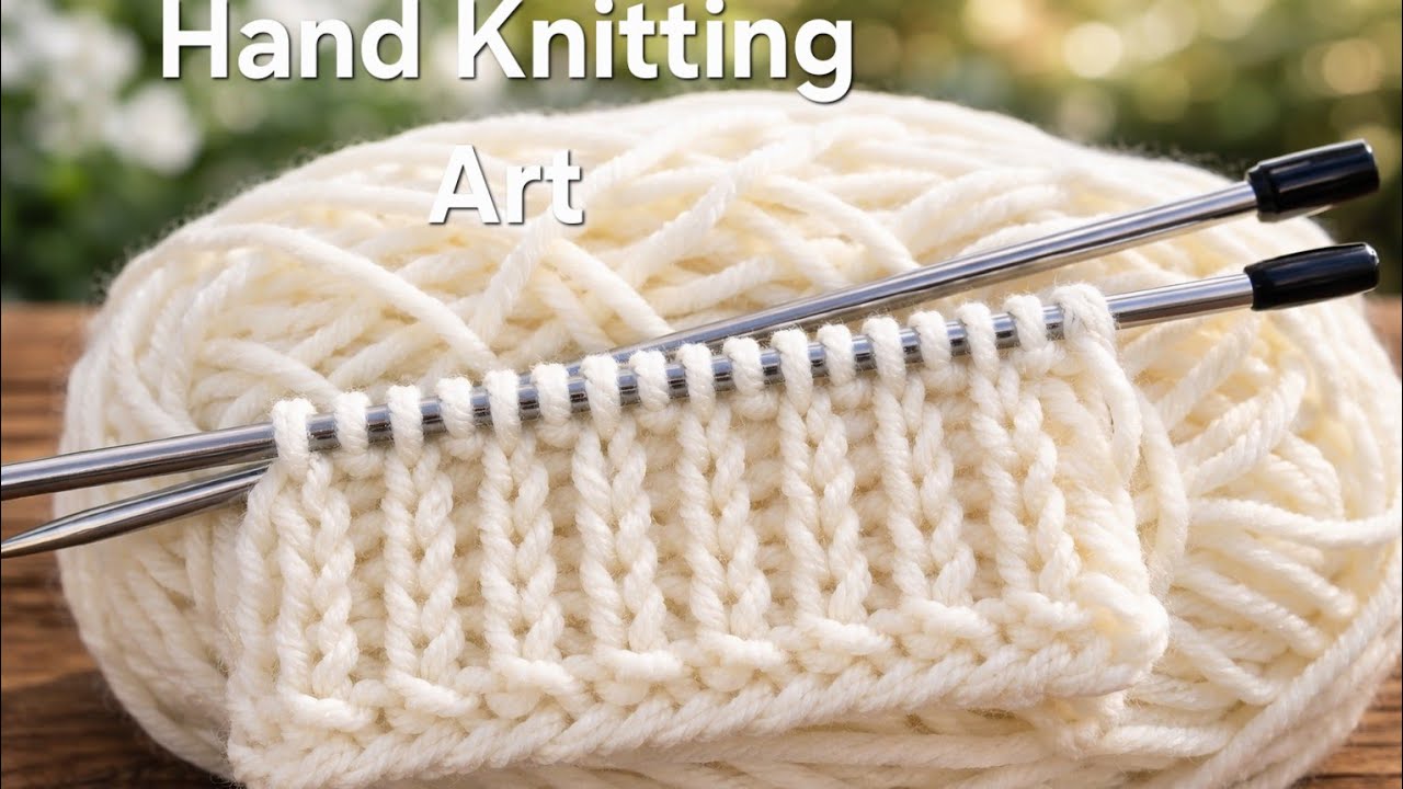 Ух ты! Эта простая схема вязания на двух спицах выглядит дорого 🤯 | Новичкам она точно понравится!