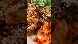 Pan grilled Pork BBQ recipe #porkbarbecue #koreanporkbbq #kimchi #fyp #highlights