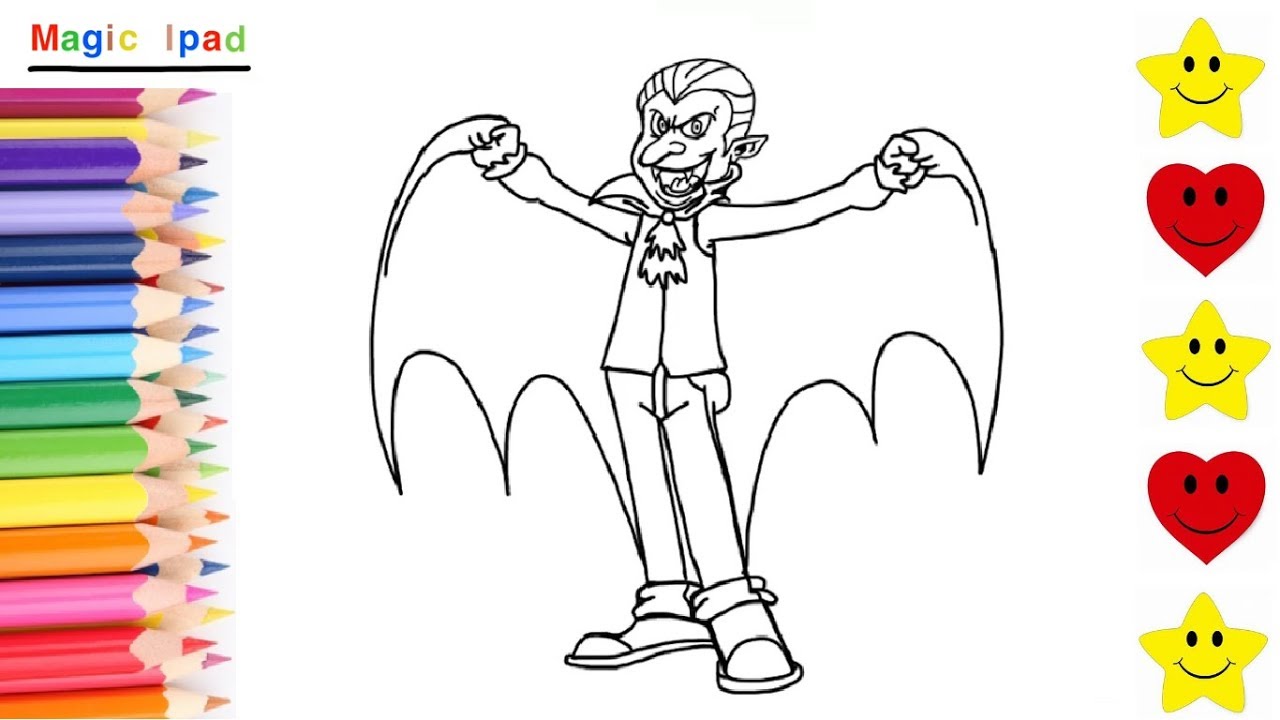 Como Desenhar Vampiro Para Crianças. Tutorial De Desenho Passo a Passo  Ilustração do Vetor - Ilustração de kindergarten, tutorial: 288822217