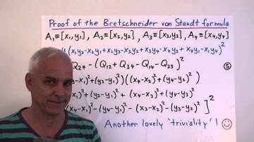 The Bretschneider von Staudt formula for a quadrilateral | Rational Geometry Math Foundations 132