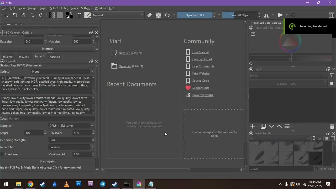 Krita plugin for Automatic1111 webui SD. YouTube