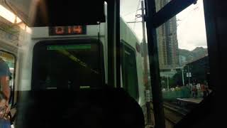 輕鐵614綫(第一期列車1020+1031)由杯渡站至安定邨站