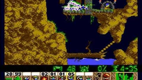 Lemmings Mayhem 6 Over the wall 100% saved solution using metal glitch