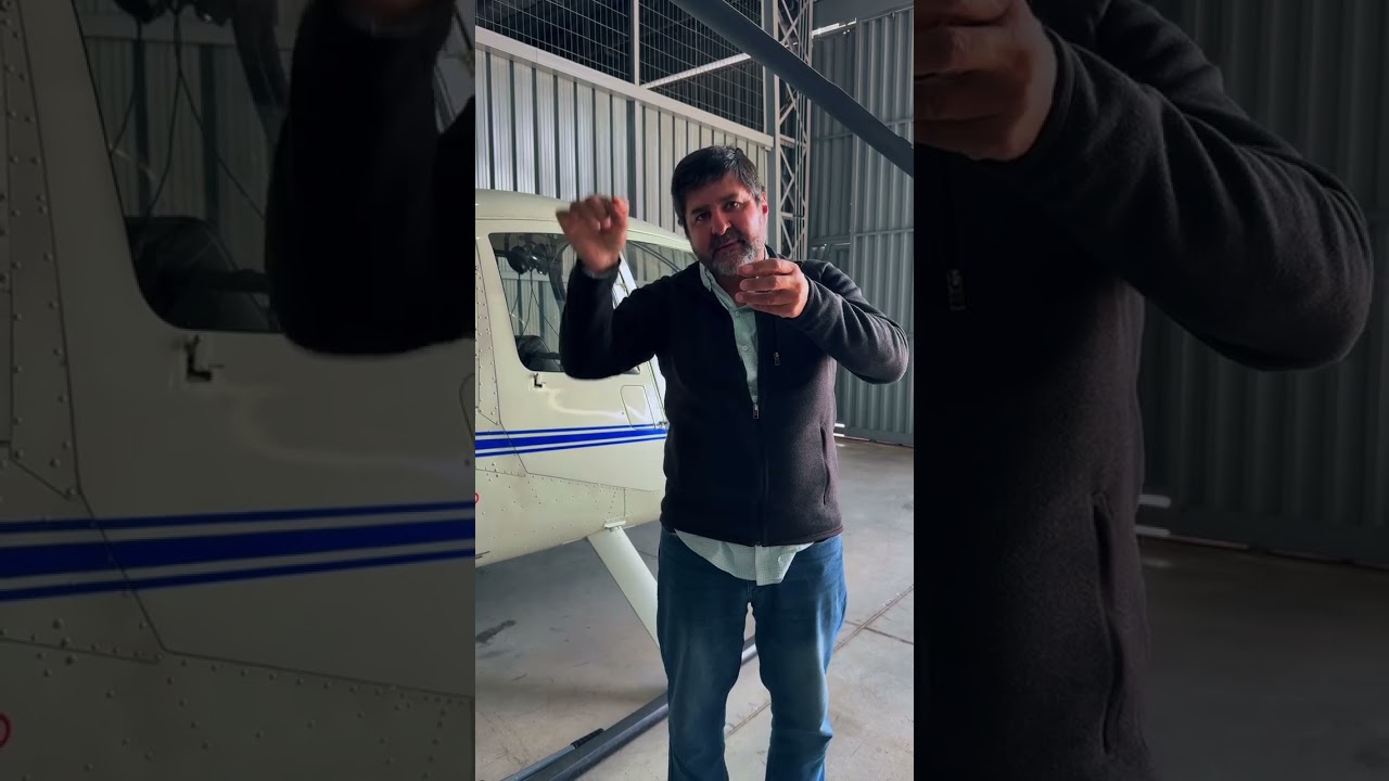 @sebdiazs nos explica en qué consiste la inspección de 50 horas del Robinson R22 #helicoptero
