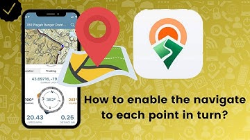 How to enable the navigate to each point in turn function in Avenza Maps?