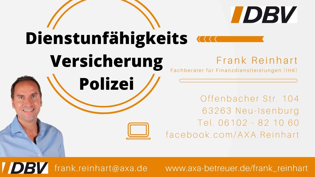 Dbv Versicherung Neu Isenburg Frank Reinhart Spezielle Dienstunfahigkeitsversicherung Polizei Youtube