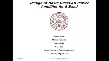 Day-16 - Design of Class-AB Power Amplifier for S-band