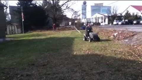 Cutting down trees redneck style