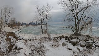 ICY LAKE MICHIGAN: Chicago's 12th Street Beach Scenic Ride