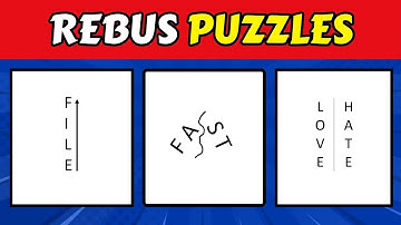 Can You Solve These 33 Rebus Puzzles? 🧠 | Brain Teaser Challenge #1| Only 1% can solve all
