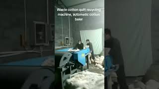 Waste cotton quilt recycling machine, automatic cotton baling machine, professional manufacturer