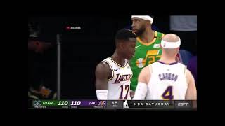 Dennis Schroder’s Go Ahead Layup Ties The Game For The Lakers Against The Jazz