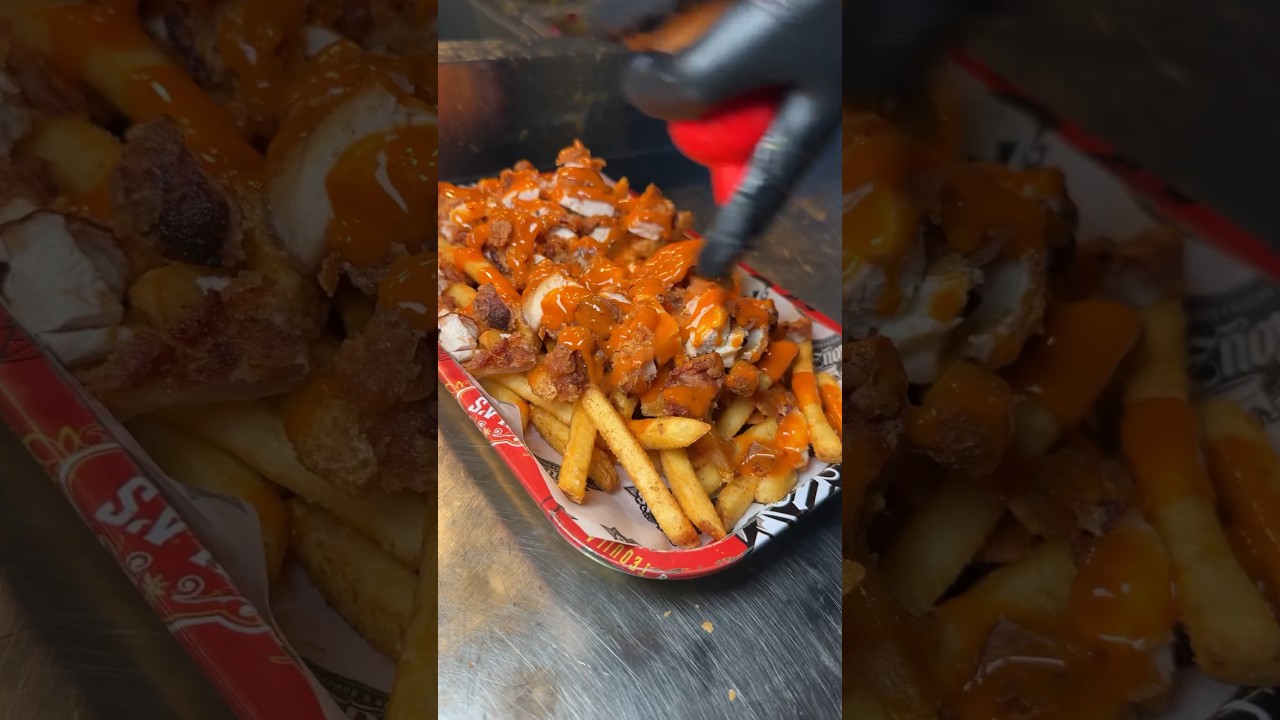 HUGE Buffalo Chicken Loaded Fries