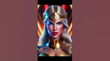 Celebrities as SUPERHEROES, Prompt magic turns Taylor Swift into Wonder Woman #shorts