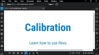 bluebeam revu: calibration