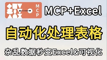 MCP太绝了！只需10分钟就能教会你用AI自动处理表格并生成图表，杂乱数据秒变Excel并可视化图表，零代码实现数据可视化！附教程文档，草履虫都能学会~~~