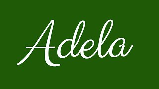 Download Lagu Learn how to Sign the Name Adela Stylishly in Cursive Writing MP3