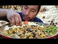 Cooking and eating most expensive naga food giant hornet larva  bizarre naga food