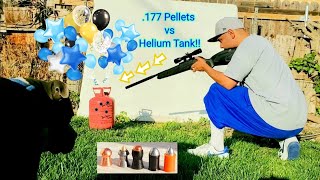 Gamo lethals and other best .177 pellets vs metal helium tank!!