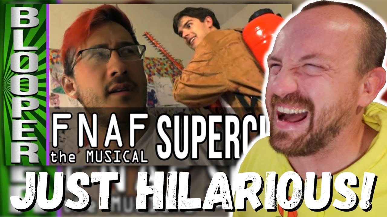 HILARIOUS BLOOPERS! FNAF Musical Supercut Bloopers (feat. Markiplier & MatPat) REACTION!