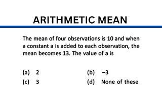How to solve this? Arithmetic Mean - Quantitative Aptitude - CAT - MBA CET - CA Foundation