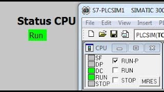 WinCC Flexible - Статус ПЛК и контроль связи - Status CPU and connection