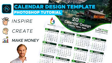 2022 Modern Calendar Design Template - Adobe Photoshop Tutorial