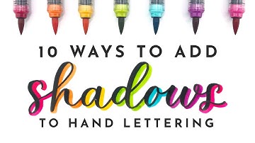 10 Hand Lettering Shadows for Beginners | Easy ways to add shading to your calligraphy!