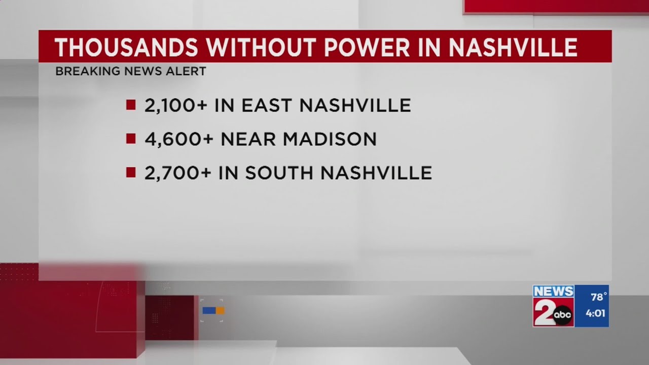 Thousands without power in Nashville - YouTube