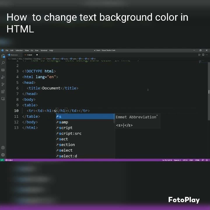 How to change text background color in HTML - YouTube