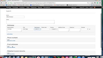 Creating a new supplier or customer
